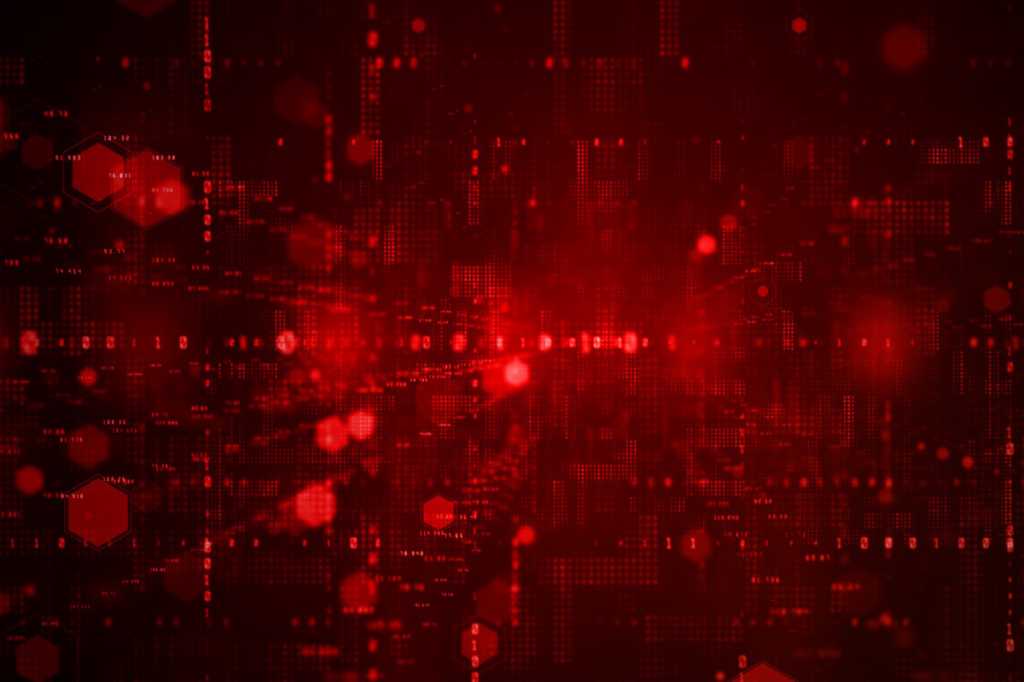shutterstock 1858812901 red team cyberspace red background